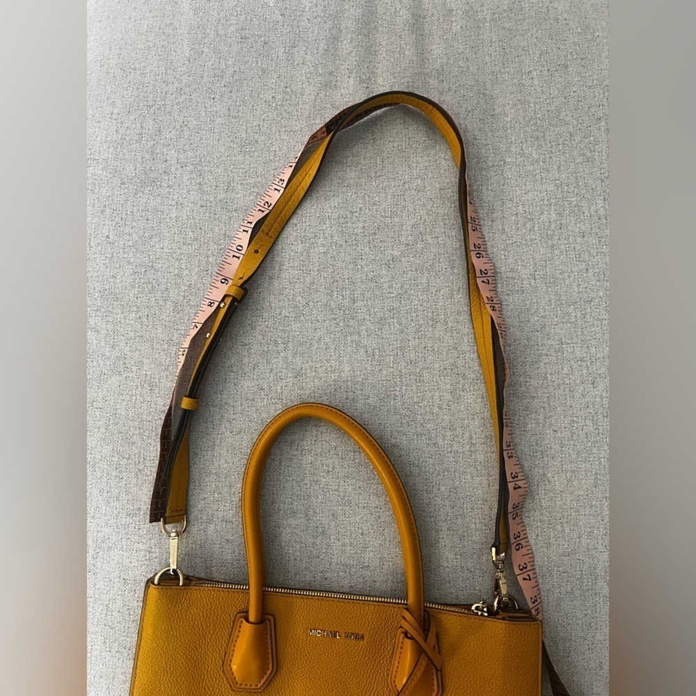 MICHAEL KORS Mercer Medium Satchel – Marigold Yellow Leather - Picture 4 of 13